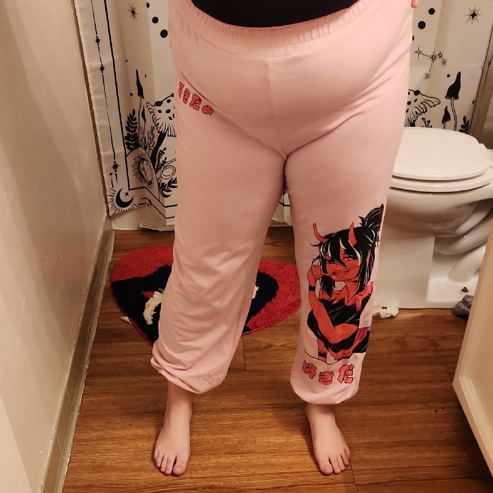 Pink Succubus Graphic Sweatpants